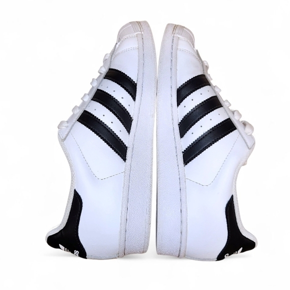 Adidas Women's Superstar White and Black Sneakers - Picture 5 of 12